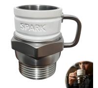 LZYWOD Spark Plug Mug, Engine Spark Plug Design, Novelty Coffee Mug, Unique Gift for Mechanics, Gearheads & Auto Enthusiasts, 12oz Ceramic Drinkware