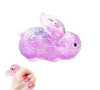 LZYWOD Sugar Toys Easter Rabbit Stress Balls, Easter Basket Stuffer, Easters Fidget Toys, Bunny Rabbit Glitter Sq