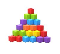 LZYWOD Wooden Building Blocks Puzzle Toy Spatial Logical Thinking Training Rainbow Stacking Educational Blocks Toys For Babies math gifts kid connecting cubes linking manipulatives kids color inch gi