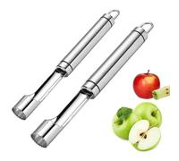 LZZEM 2Pcs Stainless Steel Apple Cutter Kitchen Corer Serrated Blade Fruit Corer Remover for Soft Fruits and Vegetables Easy Removal of Strunks