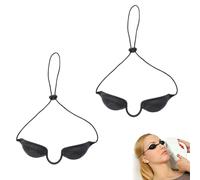 LZZEM 2Pcs Sunbed Goggles Plastics Sunbed Goggles Eye Protection Glasses Eye Patch Eyewear Laser Protection for Patients in IPL UV Infrared Therapy