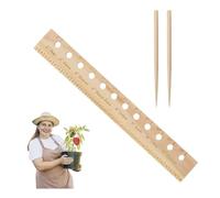 LZZEM 3Pack Wooden Seed Spacing Ruler for Vegetable Gardens Precision Planting Tool With Spacing Holes Diy Garden Spacer Eco-Friendly Planting Template for Farmland Allotment & Home Gardens