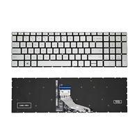 LZZSEOZ ES Spanish Latin Arabic Laptop Backlight Keyboard For HP for Pavilion for Gaming 16-A A0001 6MAX TPN-Q241 15-DA 15-CX 15-CS 15-DF 15-EC(US Silver Backlit)