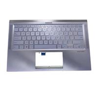 LZZSEOZ US English Brazil Backlit Keyboard Upper Case For ASUS for ZenBook 14 UM431 UM431DA UX431FA UX431FL Topcase Palmrest 90NB0MB1-R30US0(US sliver)