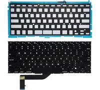 LZZSEOZ US Layout/Backlit Keyboard for MacBook Pro 15" A1398 2013 2014 2015 Retina W/Screws with 80pcs Screw(With backlit)