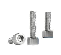 LZZYFPX Left hand thread Hex Hexagon Socket Screw Reverse thread Head Allen Bolts 304 Stainless Steel M3 M4 M5 M6 M8 M10 M12(20mm,M3-10pcs)
