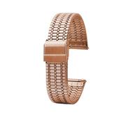 LZZYFPX Quick Release Thin Stainless steel metal men's women's watchband 18mm 20mm 22mm watch Strap bracelet(Rose gold,18mm)