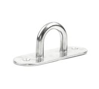 LZZYFPX Stainless Steel 304 Fixed Pad Eye Plate Deck Door Buckle Staple Ring Wall Hook U-Shaped Ceiling Mount Hanger(Oval,12mm)