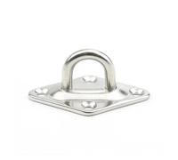 LZZYFPX Stainless Steel 304 Fixed Pad Eye Plate Deck Door Buckle Staple Ring Wall Hook U-Shaped Ceiling Mount Hanger(Diamond,8mm)
