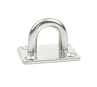 LZZYFPX Stainless Steel 304 Fixed Pad Eye Plate Deck Door Buckle Staple Ring Wall Hook U-Shaped Ceiling Mount Hanger(Rectangle,5mm)