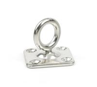 LZZYFPX Stainless Steel 304 Fixed Pad Eye Plate Deck Door Buckle Staple Ring Wall Hook U-Shaped Ceiling Mount Hanger(360 Rotate,6mm)