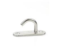 LZZYFPX Stainless Steel 304 Fixed Pad Eye Plate Deck Door Buckle Staple Ring Wall Hook U-Shaped Ceiling Mount Hanger(Oval J,5mm)