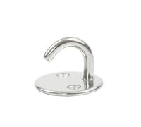 LZZYFPX Stainless Steel 304 Fixed Pad Eye Plate Deck Door Buckle Staple Ring Wall Hook U-Shaped Ceiling Mount Hanger(Round J,10mm)