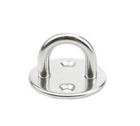 LZZYFPX Stainless Steel 304 Fixed Pad Eye Plate Deck Door Buckle Staple Ring Wall Hook U-Shaped Ceiling Mount Hanger(Round,5mm)