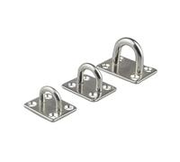LZZYFPX Stainless Steel 304 Square Eye Plate Hooks House Heavy Duty Hammock Chair U Shaped Hammock Hook Suspension Ceiling Mount(4Pcs,6mm)