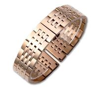 LZZYFPX Stainless Steel Strap Watch Band 12/14/16/18/19/20/22/24mm Wristband(Rose Gold,18mm)