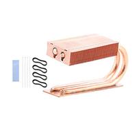 M.2 2280 Solid State Drive Cooler, Copper SSD Heat Sink with Dual Heat Pipes, High - Efficiency Radiator for NVMe M.2 SSD, Includes Thermal Film and Mounting Bands for Desktop PC a
