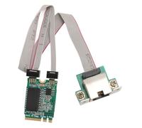 M.2 A+E Network Card, Bent Pin Gigabit Ethernet Single Port RJ45 Server Network Card with I210AT Chip for 1000/100 / 10Mbps