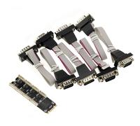 KALEA-INFORMATIQUE M.2. 8 Serial Port RS232 COM DB9 Card for PCIe Type M2 Port, M Key or B+M Chipset EXAR 17V358
