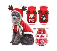(M, 2) Christmas Pet Clothes Cute Santa Claus Christmas Tree Dog Coat Costume Autumn Winter Pets Clothes For Small Dogs Pet Supplies