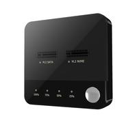 M 2 NVME Duplicator Dual Bay Offline Clone Tool SSD Enclosure USB C Adapter Write Read PC Plug and Play with Storage Case Cooling System Anti Slip Base
