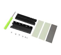 M.2 NVMe Heatsink, Double Sided Aluminium Alloy SSD Heat Sink, 3 Thermal Pads Silver Plated SSD Heat Sink for M.2 2280 SSD 850