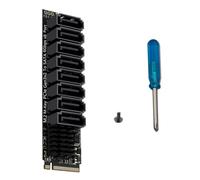 M.2 NVMe To SATA 3.0 Expansion Card ASM1166 6Gbps 8 Port M.2 M-Key PCIE3.0 To SATA Adapter with Smart Indicator Tools Included for Desktop PC