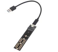 M.2 Sata NVME to USB 3.1 Hard Drive Adapter Card with TypeC to USB 3.0 Cable Support Dual-Protocol Up to 10Gbps