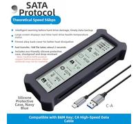 M.2 SSD Enclosure with Dual Protocol Support and HD Display, USB-C 5Gbps Speed, Compatible with Various Operating Systems Including , , and (Black )