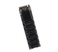M.2 to Adapter Card High-Speed Expansion for PC and Laptops, Plug and Play, Durable Aluminum Alloy, Supports 6 Devices