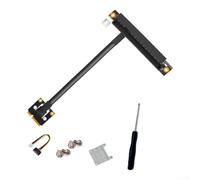 M.2 to for pcie Riser Cable, for e Key Adapter, 20cm for GPU Mining | M.2 for e Key to for pcie Extension Cable 20cm, WiFi NGFF to PCI-E Riser with for sata Power & Bracket