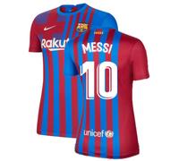 Nike 2021-2022 Barcelona Womens Home Shirt (MESSI 10) Blue Medium - UK Size 12/14