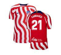 (M) 2022-2023 Atletico Madrid Home Player Issue Jersey (CARRASCO 21)