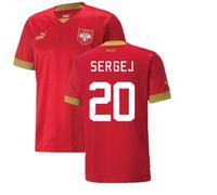 (M) 2022-2023 Serbia Home Shirt (SERGEJ 20)