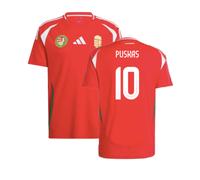 Hungary Men's Mens 2024 - 2025 Home Shirt - Puskas 10 in Red | Size: Medium Hungary Red M