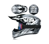 (M, 3) Motocros Kask Cross Downhill Soporte Casco Off Road Helmet Racing Classic