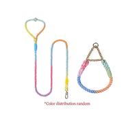 (M 38-46cm Neck, Red) Anti-Pull Dog Collar And Leash Set Heavy Duty Pet Chain Slip Safe Walking Lead Rope Strong For Dogs Outdoor Training Accessories
