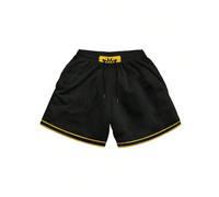 (M, 3DTHKI374-black) Anime Men's Gym Shorts 3D Printed Shorts Quick Dry Mesh Casual Board Shorts for Summer to Jogging Fitness Basketball