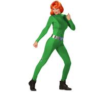 (M (40/42)) Women's Green Shock Spy Costume