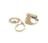 (M 45-60cm Chest, Yellow) Bow-Knot Dog Harness And Leash Set Luxury Stylish Puppy Chest Strap Walking Leash Traction For Small Medium Dogsoutdoor Training