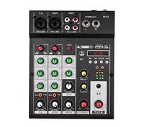 M- 4U Portable 4- Channel BT Mixing Console Digital Audio Mixer Built- in Reverb Effects 3- Band EQ