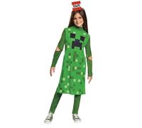 (M (7-8)) Girls Creeper Costume - Minecraft