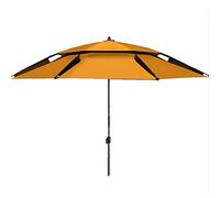 M/7.9 ft Double Designed Umbrella, Octagonal Cantilever Fishing Parasol Sun Shade Easy to Open UV Protective for Outdoor Garden Terrace Patio Tilting C