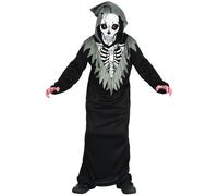 (M 7-9 years (120-130 cm)) Boys' Reaper Skeleton Costume
