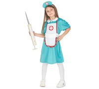 (M 7-9 years (120-130 cm)) Girls' green nurse costume