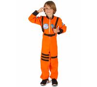 (M 7-9 years (120-130 cm)) Orange astronaut costume for boys
