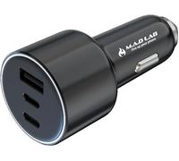 M.A.D Lab 84W Cigarette Lighter USB Charger, Fast Charging PD QC 3.0 Dual 33W USB-C and 18W USB-A, 12V Outlet Car Charger USB C for iPhone 17/16/15/14/13, iPad, Android, Galaxy, Switch and More