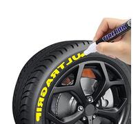 M.A.D MYLDAN AUTO DESIGN Car Tyre Paint Marker - Durable Waterproof White Ink Pen for Rubber & Wheel Lettering (Yellow)