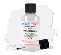 M.A.D MYLDAN AUTO DESIGN M.A.D FOR VAUXHALL GLACIER WHITE 474/10U PAINT TOUCH UP KIT COMPATIBLE WITH ASTRA CORSA VECTRA INSIGNIA VIVARO ADAM ZAFIRA MOKKA