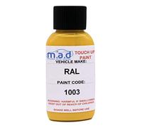 M.A.D MYLDAN AUTO DESIGN Touch Up Paint Compatible with RAL 1003 SIGNAL YELLOW - 30ml Kit, Gloss Finish with Built-in Brush - Made with Helios Paint